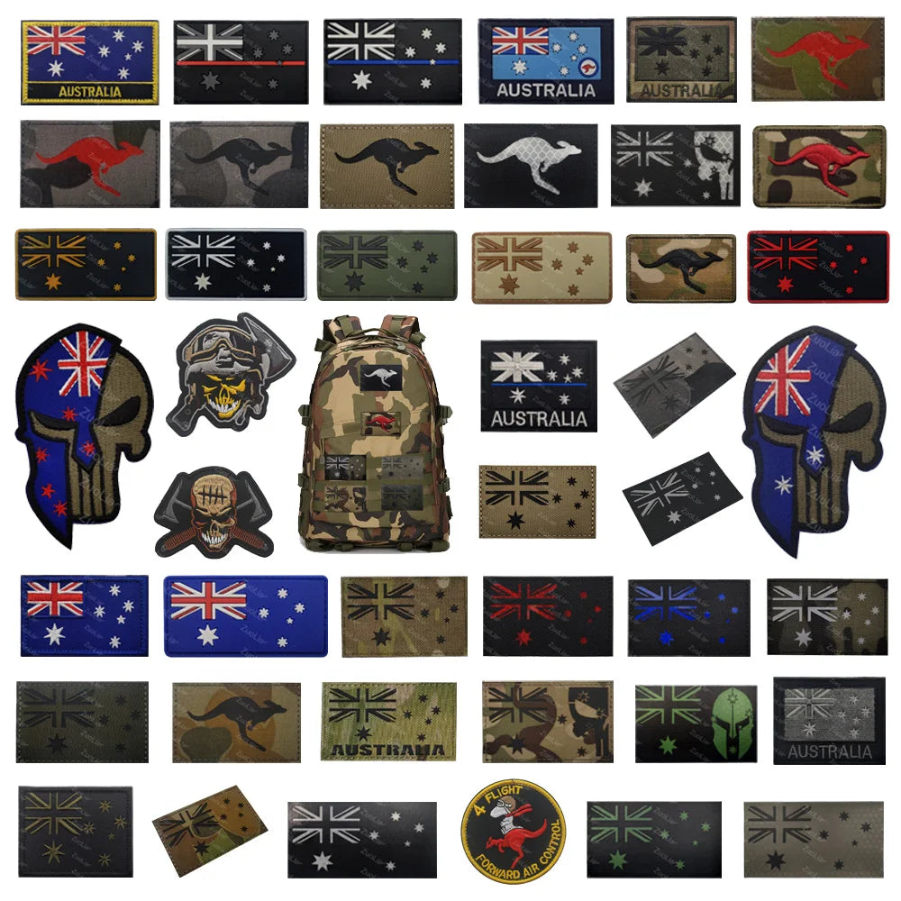 Aus themed Various PVC/embroidered patches